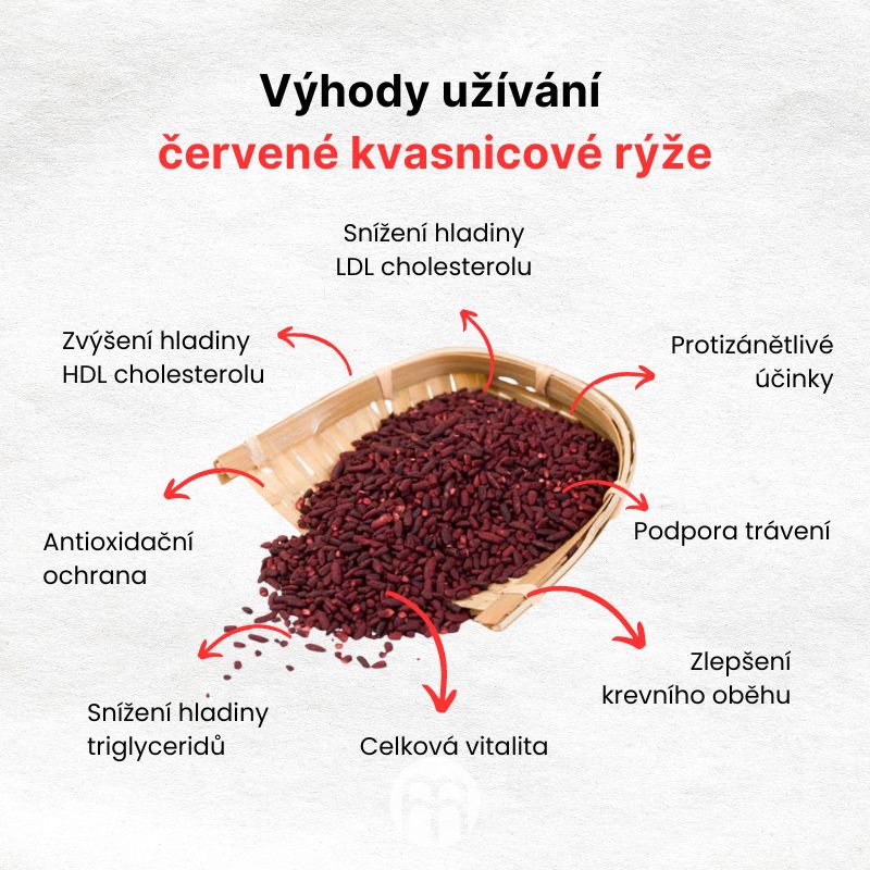 Červená kvasnicová rýže a její vliv na snížení hladiny cholesterolu
